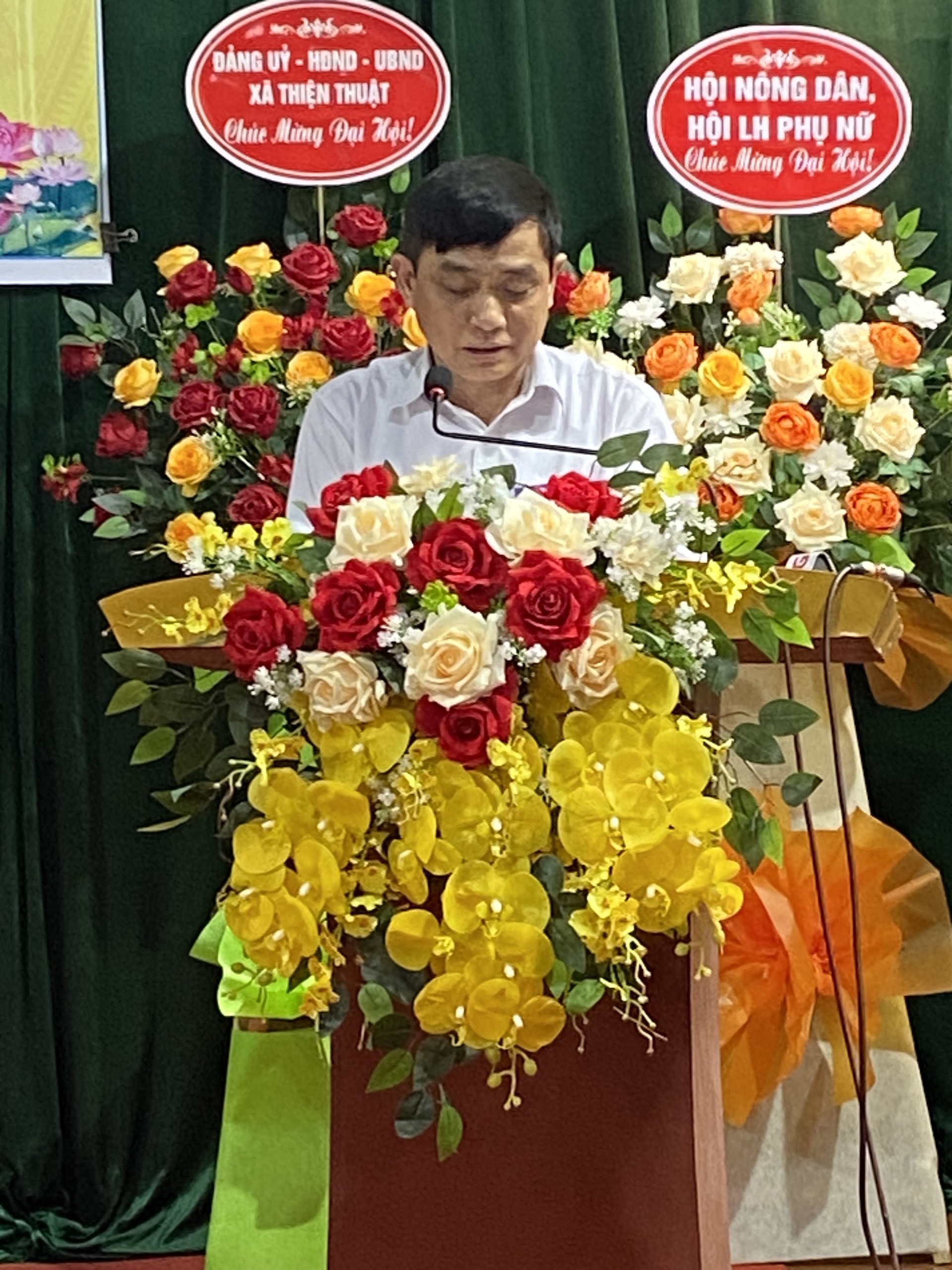 Đồng chí Hoàng Xuân Đình phát biểu chỉ đạo tại Đại hội
